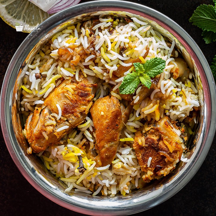 Spicy biryani dish