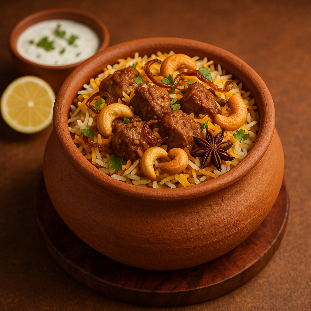 Spicy indian biryani